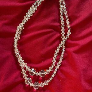 Madmen Era Crystal Necklace with silver clasp